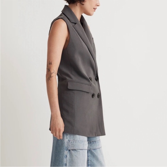 Madewell Sleeveless Blazer Vest - Picture 2 of 5